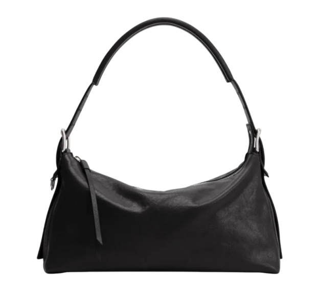 Belted Baguette Bag - Dark Chocolate