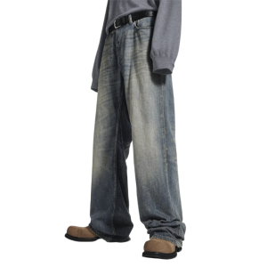 Balenciaga Relaxed Loose-Fit Denim Pants