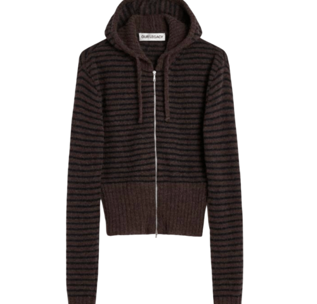 Our Legacy Striped Alpaca Wool Hooded Jacket