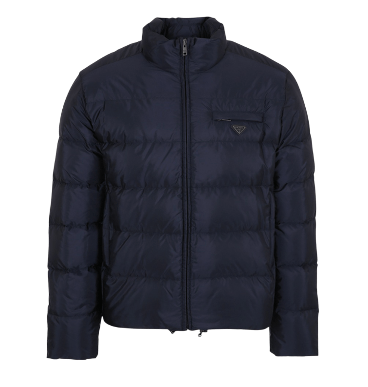 Prada Re-Nylon Down Jacket Blue