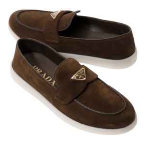 Dark Brown Suede leather loafers