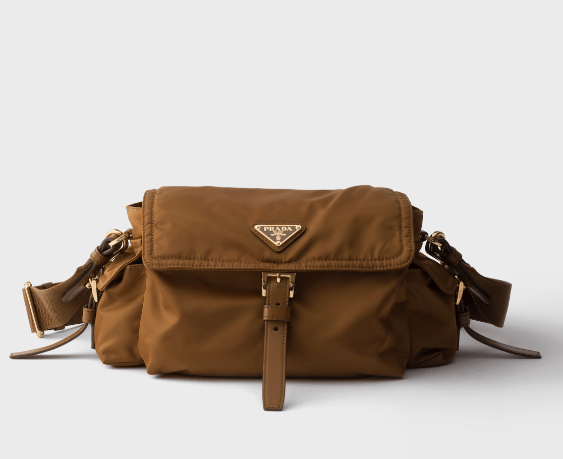 Prada Explore medium Re-Nylon shoulder bag with flap