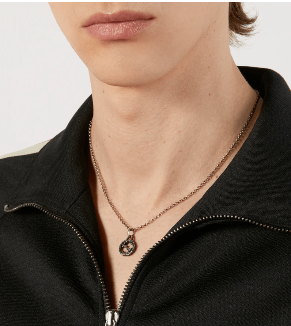 925 Sterling Silver Interlocking G Pendant Necklace