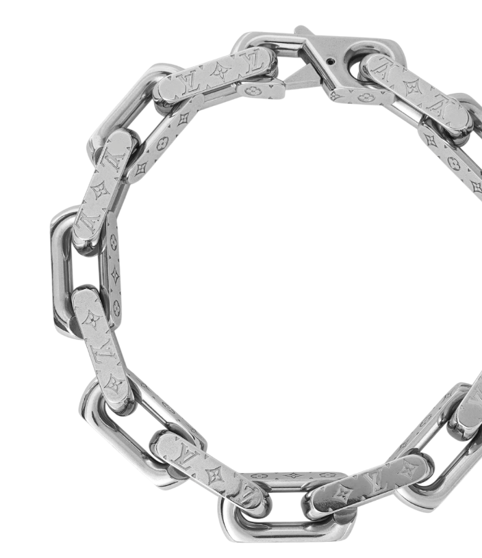 Louis Vuitton Monogram Chain Bracelet Silver