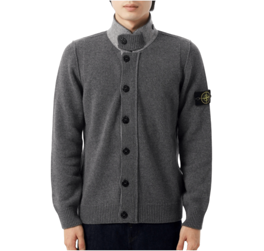 Lambswool Button-up Jumper 