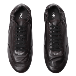 Collapse leather sneakers