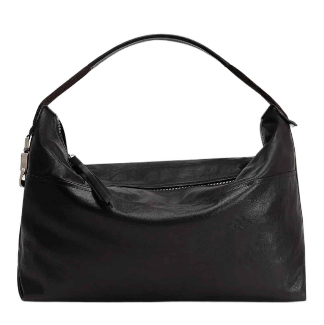 Lemaire Berlingot Hobo Bag Paper Lux Leather Dark Chocolate