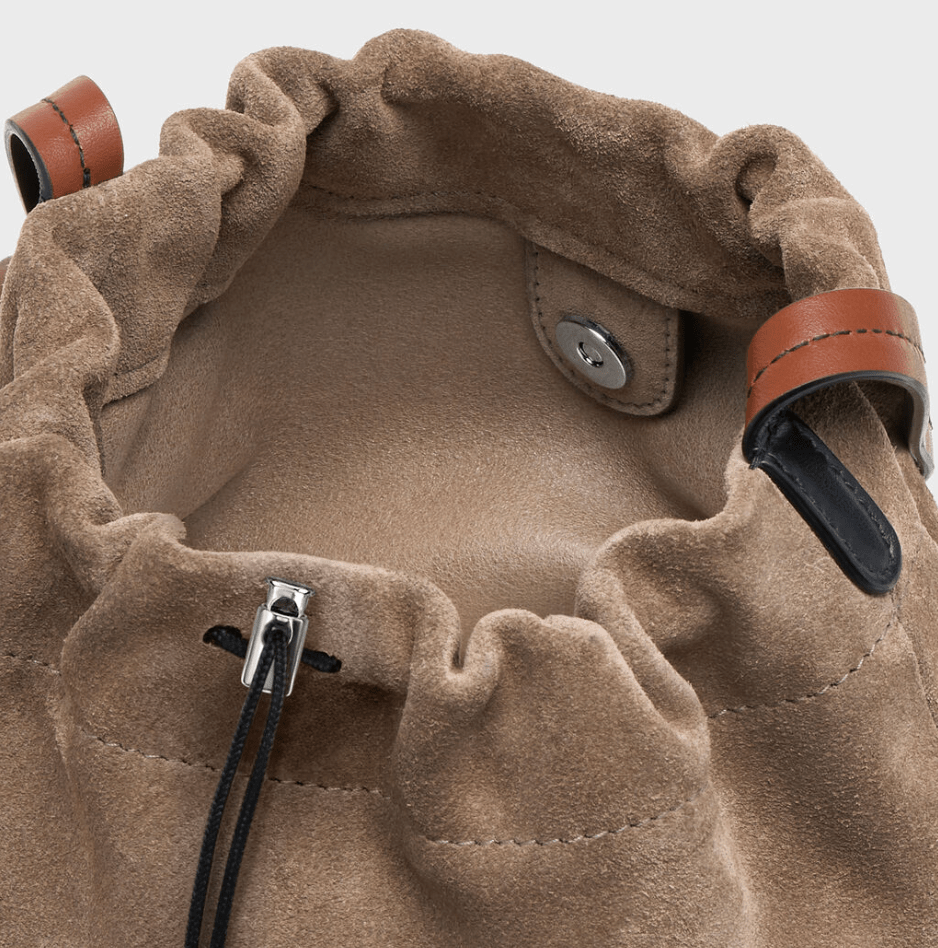 Drawstring Crossbody Bucket