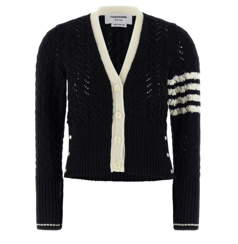  'Cable Pointelle' cardigan