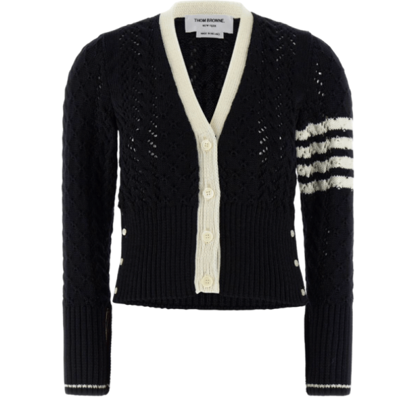  'Cable Pointelle' cardigan