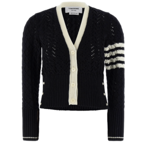  'Cable Pointelle' cardigan