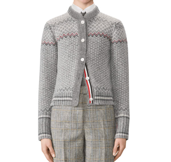 Fair Isle Jacquard Donegal Cropped Cardigan