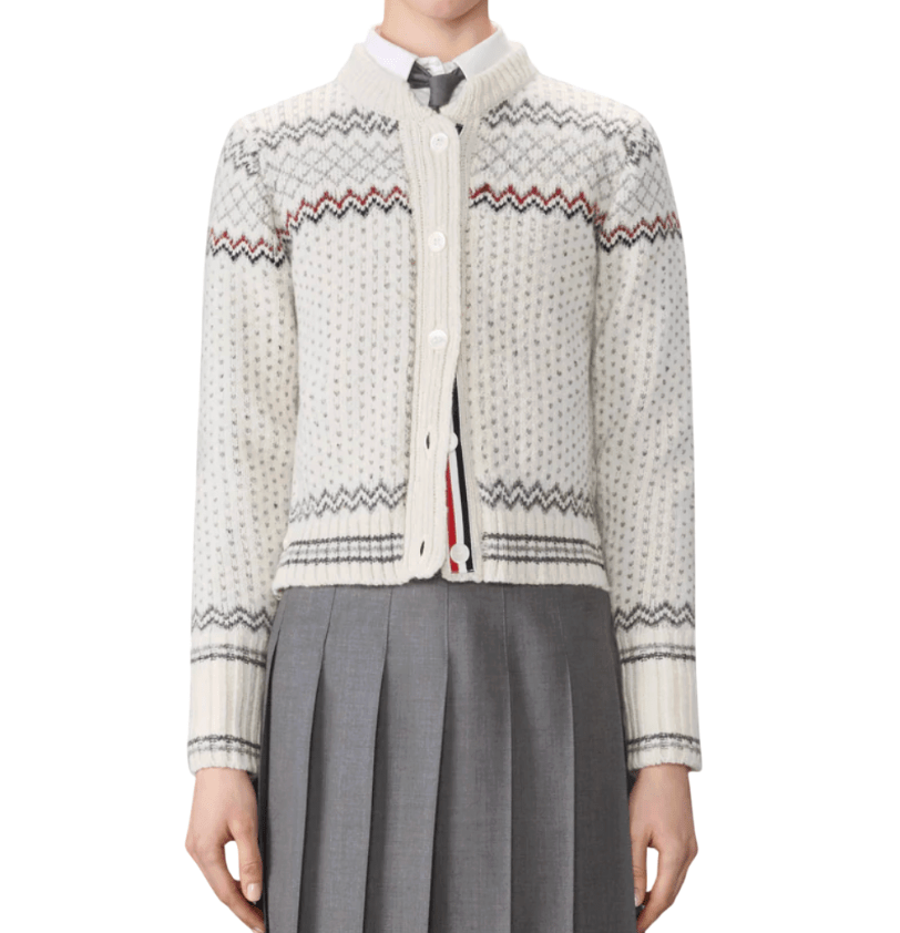 Fair Isle Jacquard Donegal Cropped Cardigan