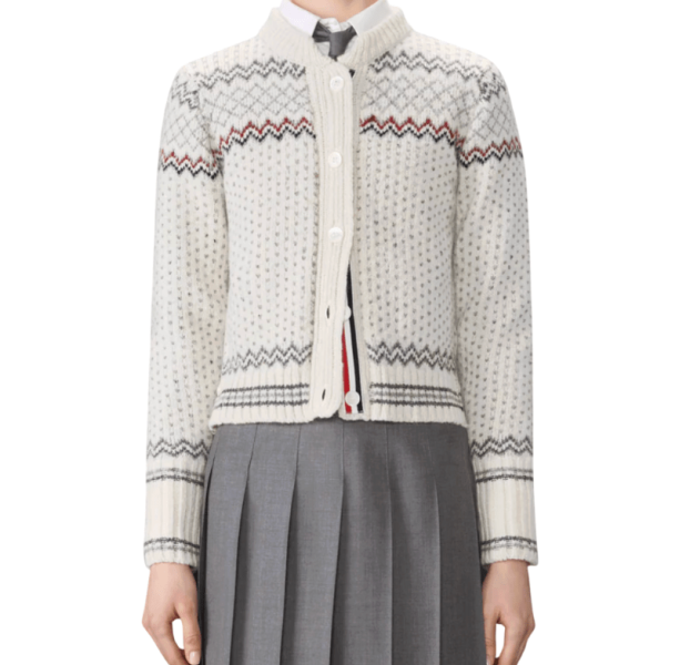 Fair Isle Jacquard Donegal Cropped Cardigan