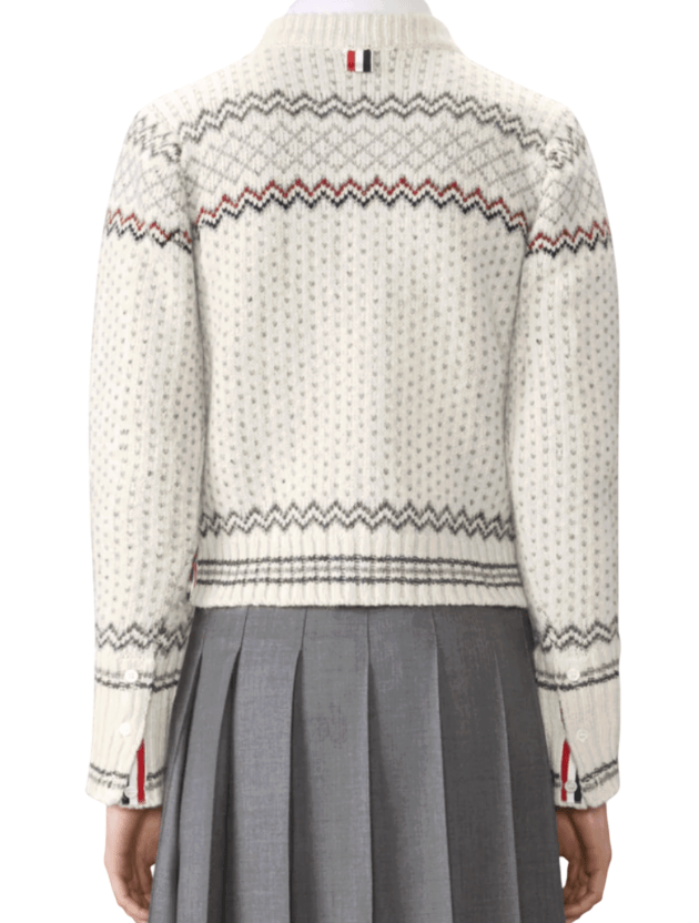 Fair Isle Jacquard Donegal Cropped Cardigan