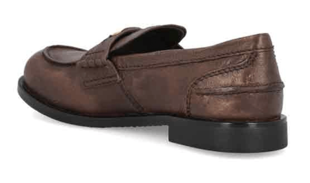 (W) Miu Miu Calfskin Penny Loafers Cocoa Brown