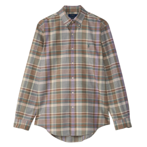 Shirts Polo Ralph Lauren Tattersall Oxford Shirt 6815 Khaki Green Multi 