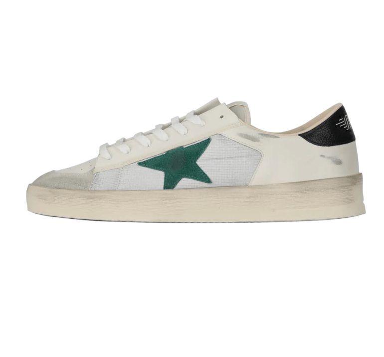  GOLDEN GOOSE WHITE LEATHER STARDAN SNEAKER