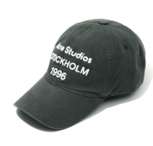 Acne Studios Logo Cap Faded Black