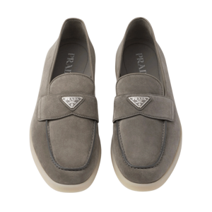 Prada Suede Loafers Gravel Grey