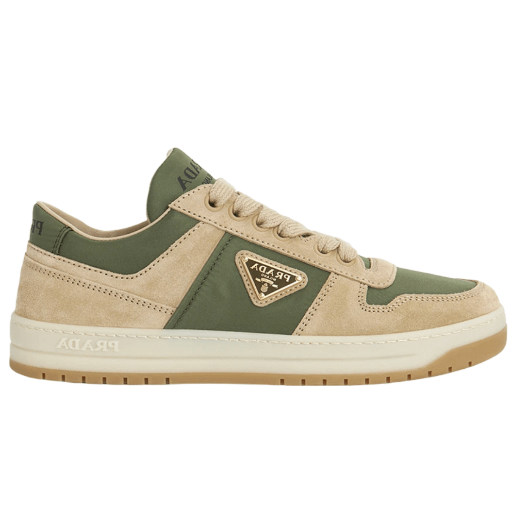 (W) Prada Downtown Re-Nylon Sneakers Khaki