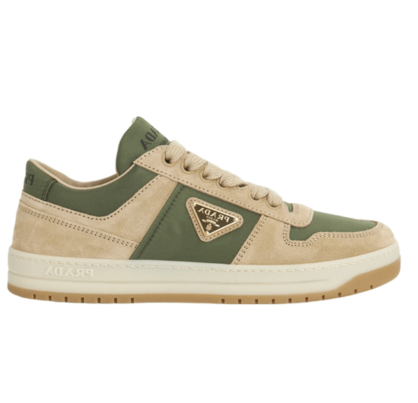 (W) Prada Downtown Re-Nylon Sneakers Khaki
