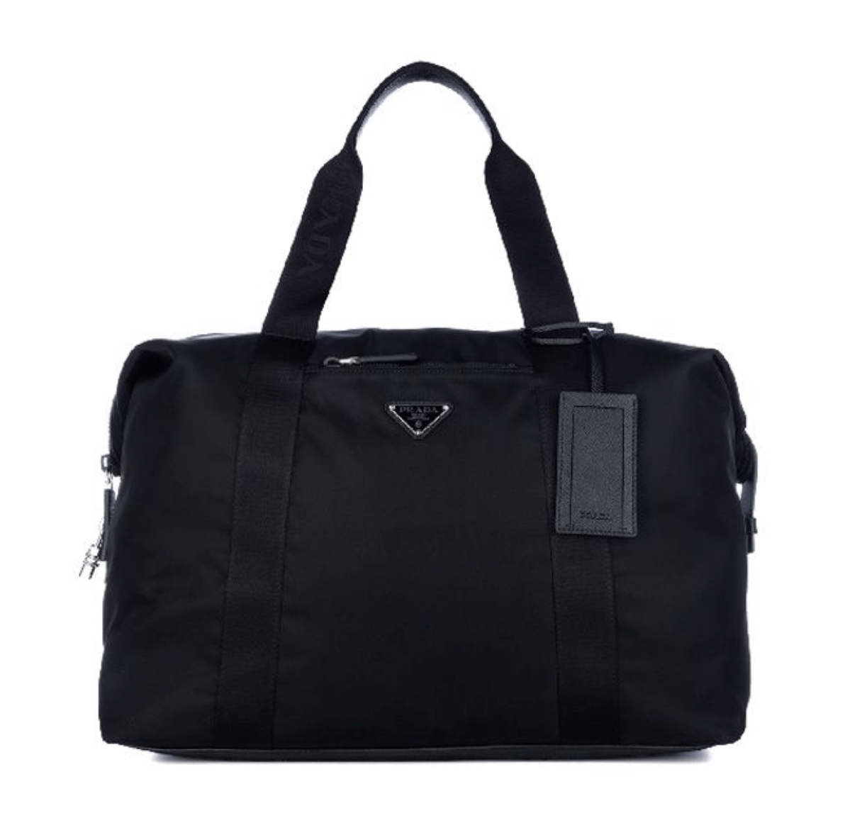 Prada Re-Nylon and Saffiano Leather Duffle Bag Black
