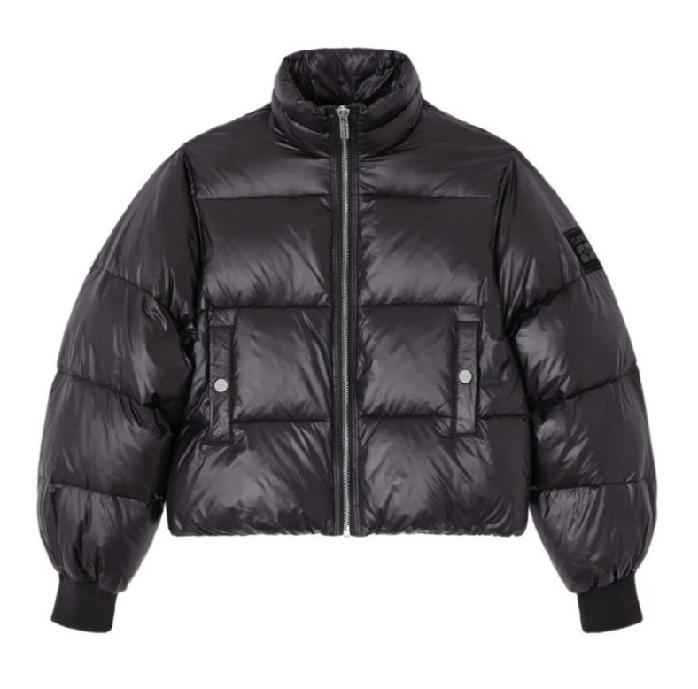 BLACK SHORT PUFFER JACKET 
