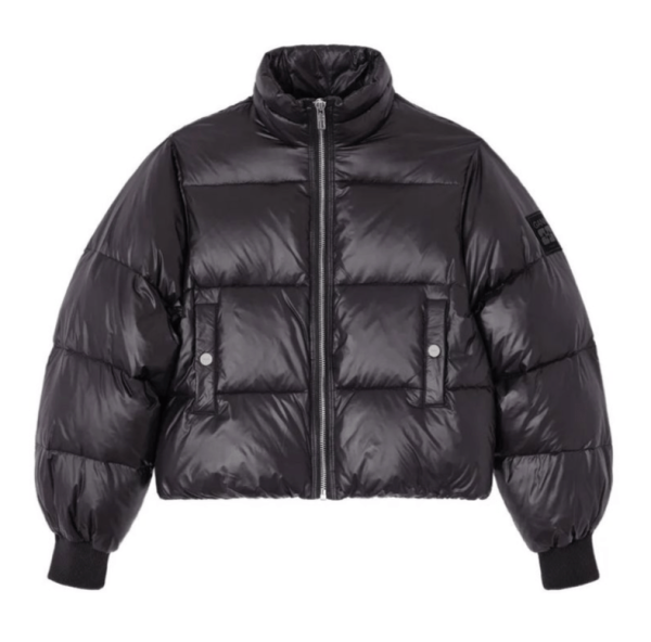 BLACK SHORT PUFFER JACKET 