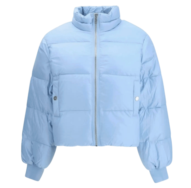 BLUE SHORT PUFFER JACKET 