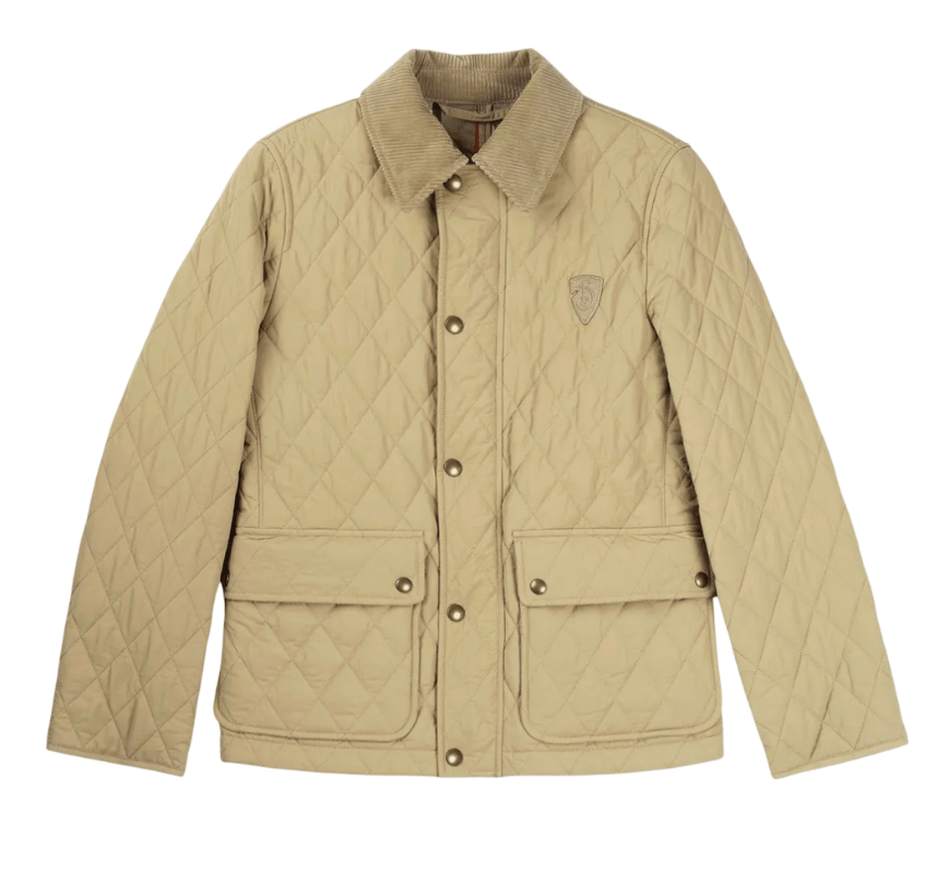 (W) Burberry Quilted Nylon Jacket Flax Sand