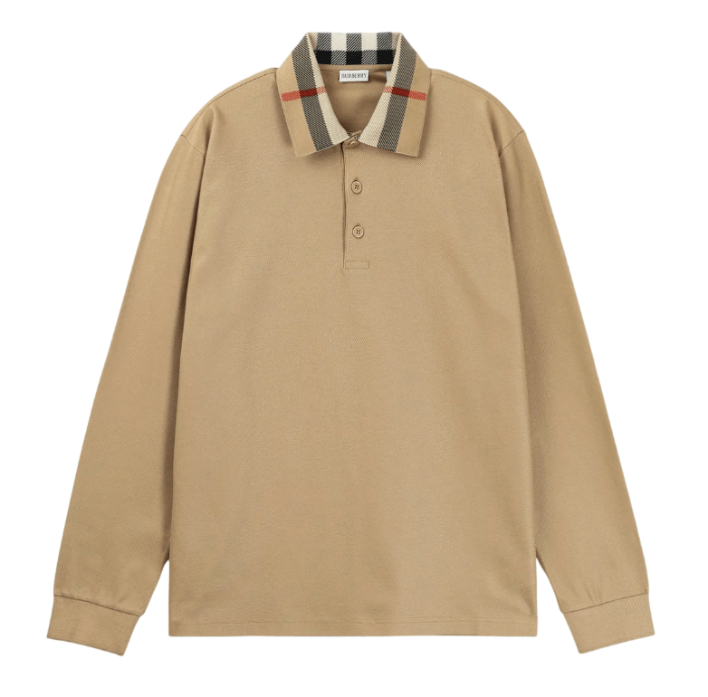 BURBERRY Checked Cotton-Piqué Polo Shirt 