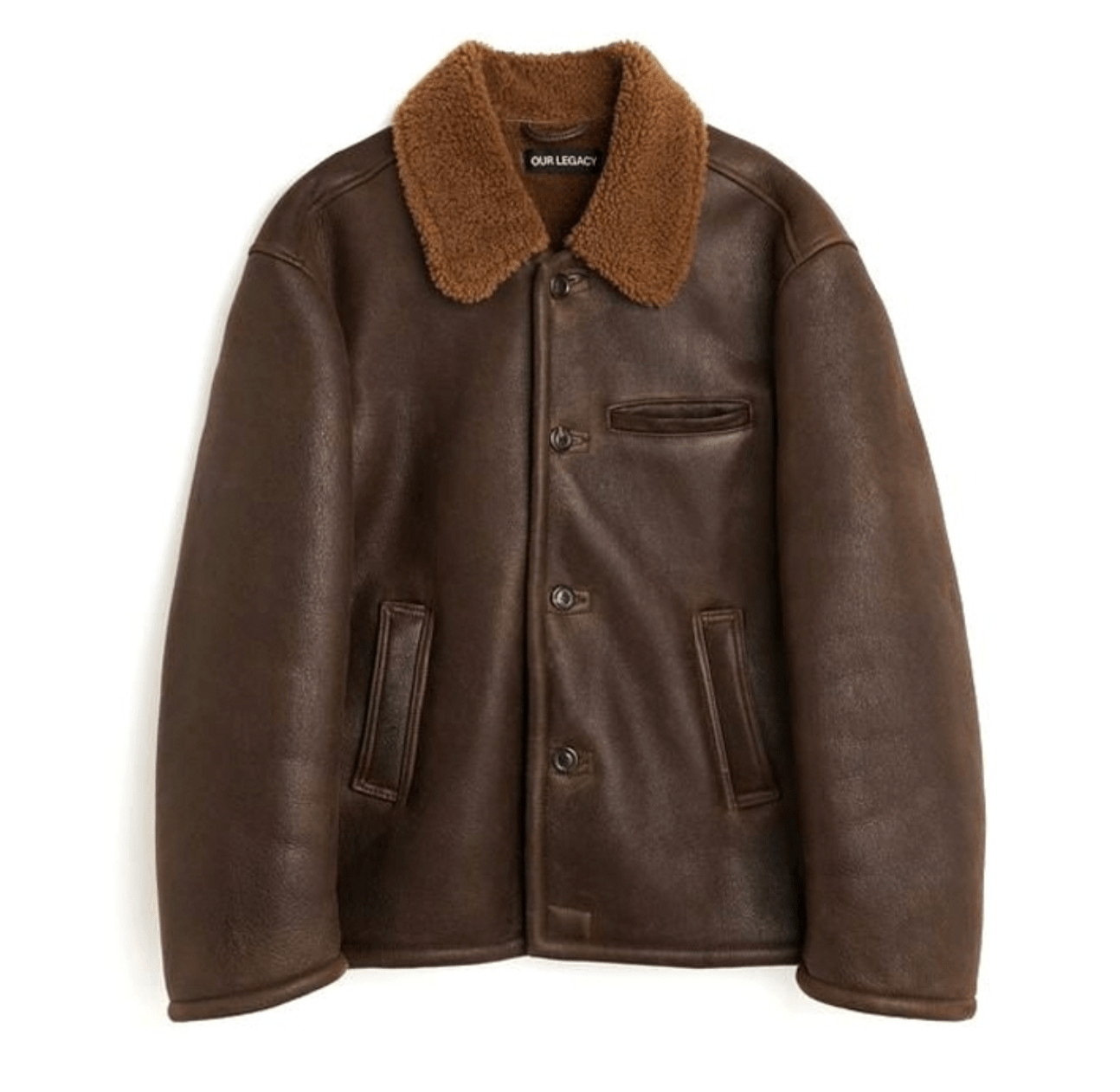 Alaska Jacket Rustic Grain Brown Shearling