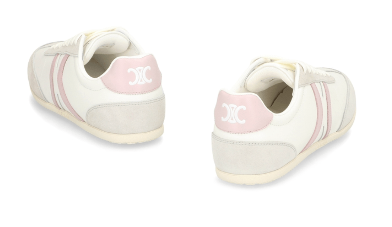 CELINE JOGGER LOW LACE-UP SNEAKER IN Calfskin & Suede Calfskin