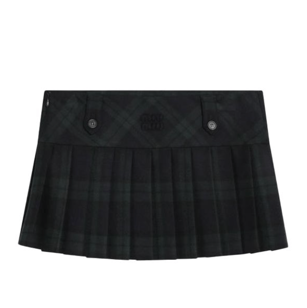 Miu Miu Checked Miniskirt 