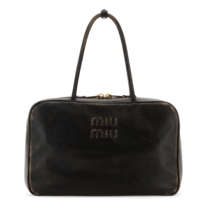 Dark brown leather handbag 