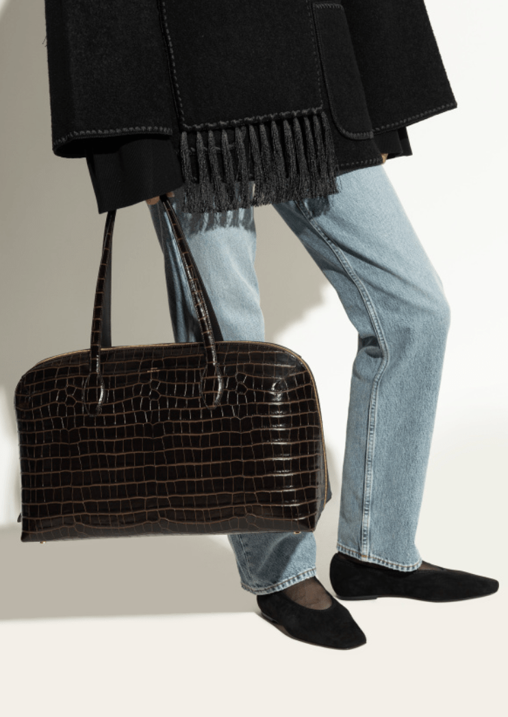 Croco Embossed Day Tote Bag 