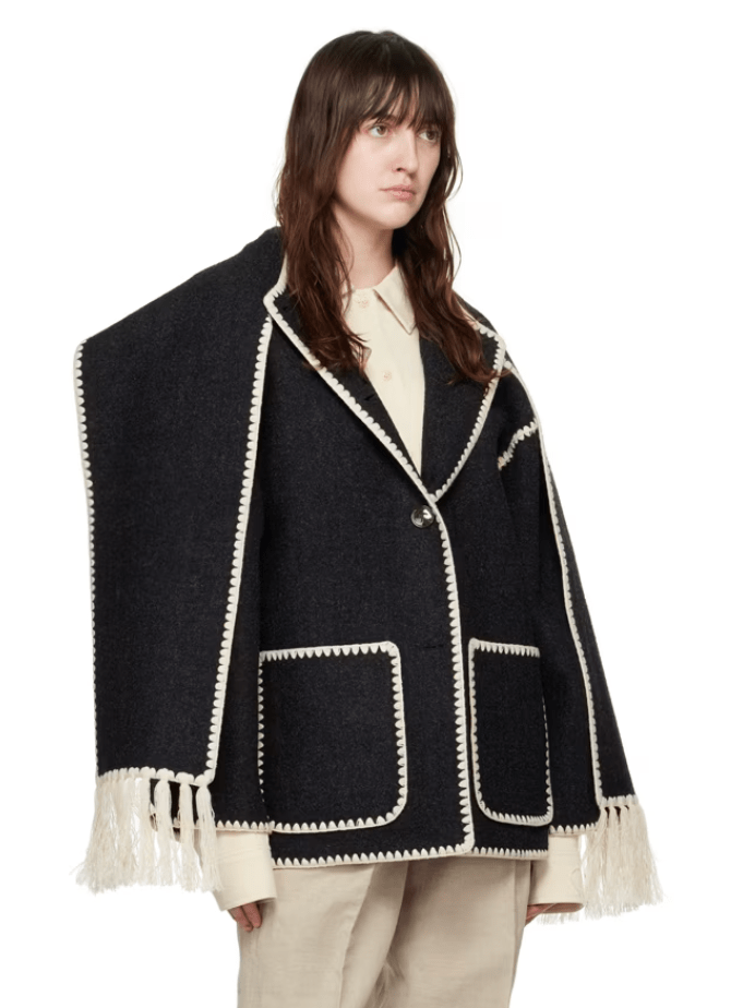  Embroidered Scarf Jacket 