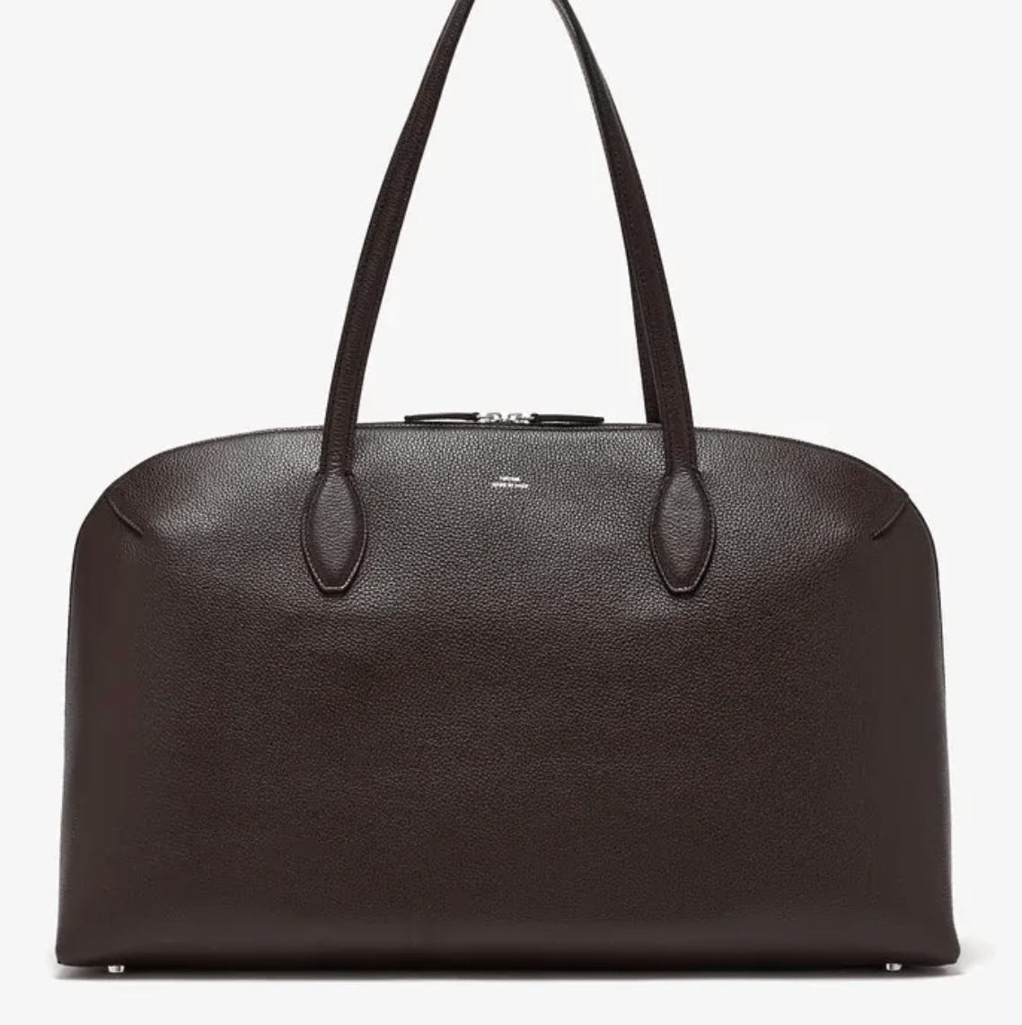 GRAINED-LEATHER DAY TOTE