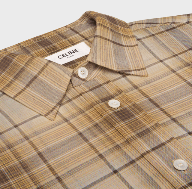 LOOSE SHIRT IN LIGHT CHECKED COTTON 