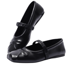 Black Leather Ballet Flats Marni 
