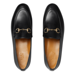 (W) Gucci Jordaan Loafer Black Leather