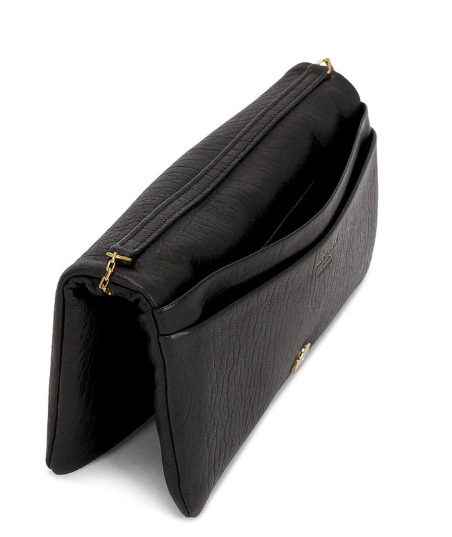 Saint Laurent Calypso Mini Bag in Grained Lambskin Black