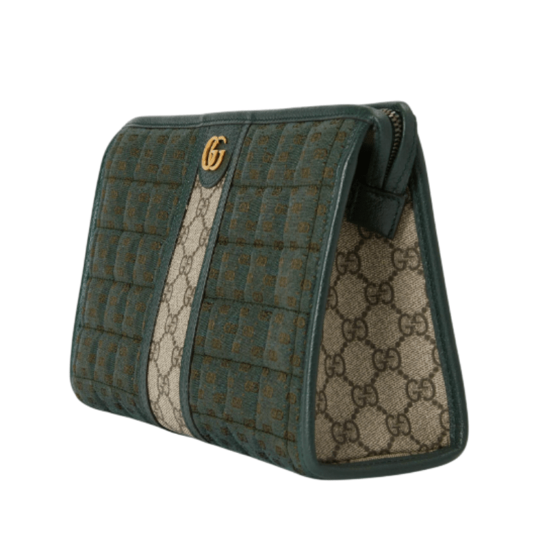 Gucci Mini GG Canvas Pouch Green GG Canvas