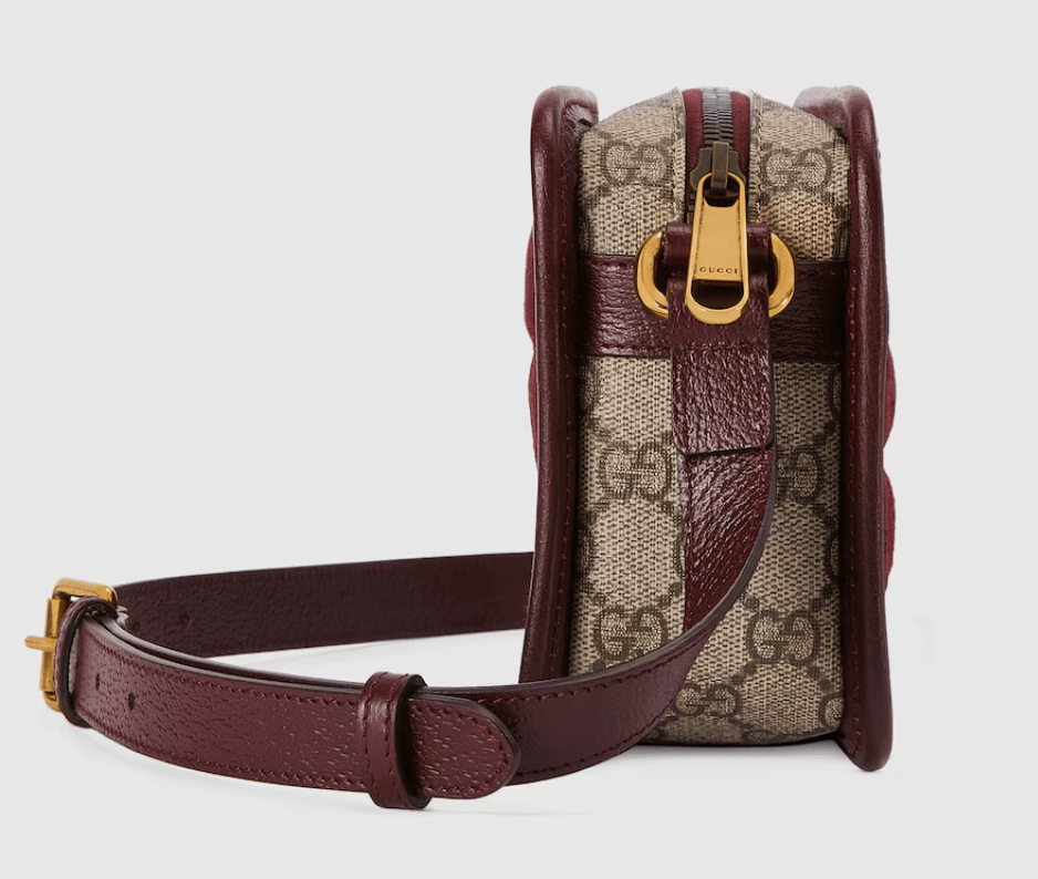 Gucci Mini GG Canvas Mini Shoulder Bag Burgundy GG Canvas