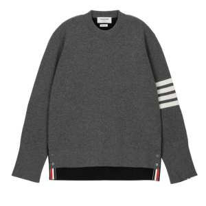 2 N 1 4 Bar Merino Wool Half Knit - Medium Grey