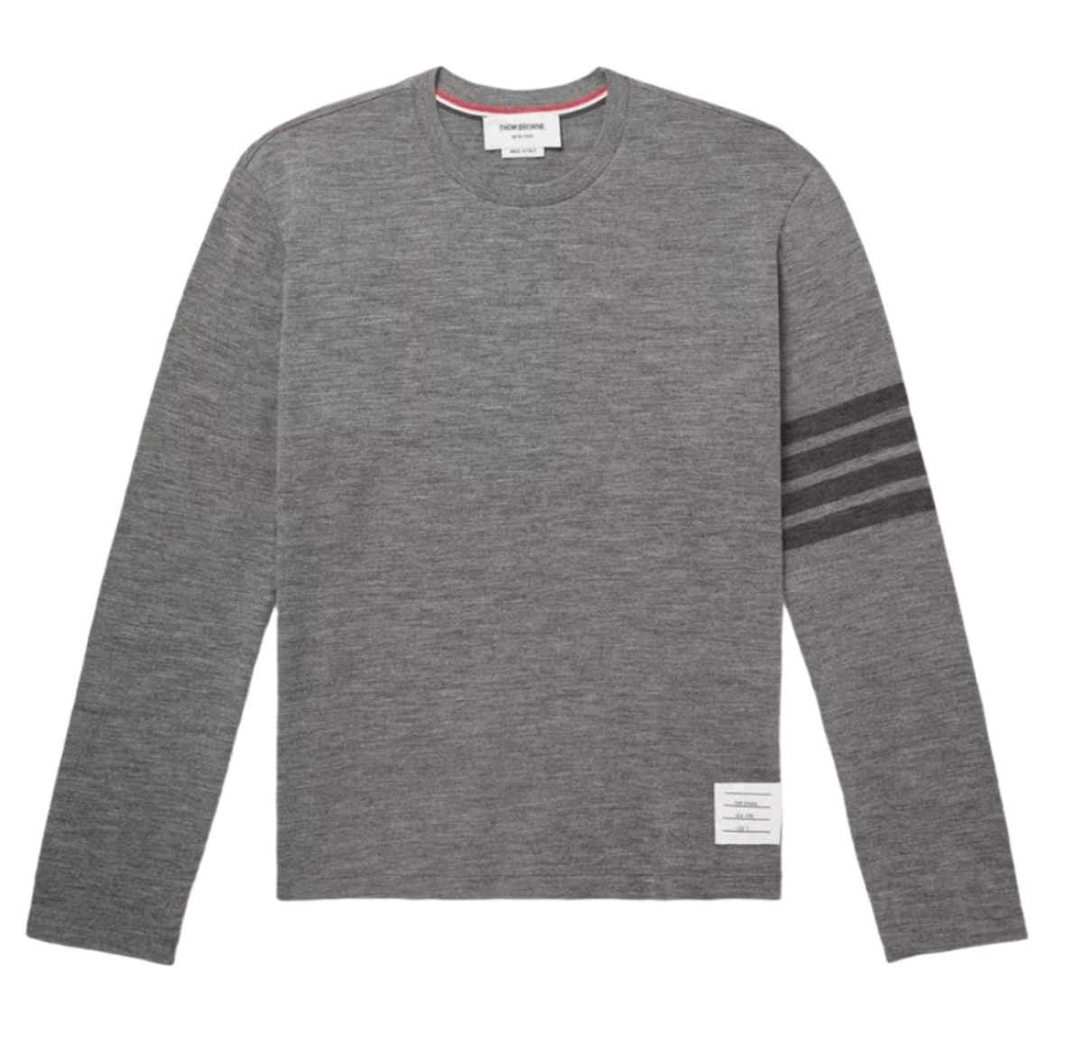 Thom Browne Wool Jersey 4-Bar Tee Medium Grey