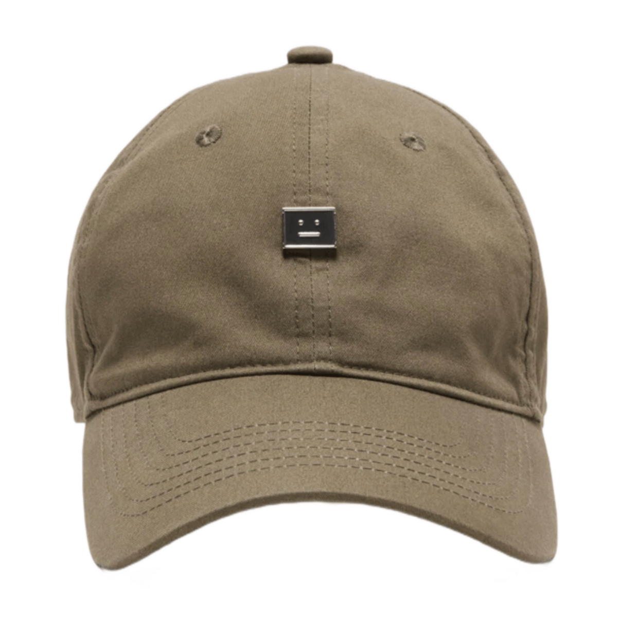  Acne Studios Stud Face Logo Cap Wood Green
