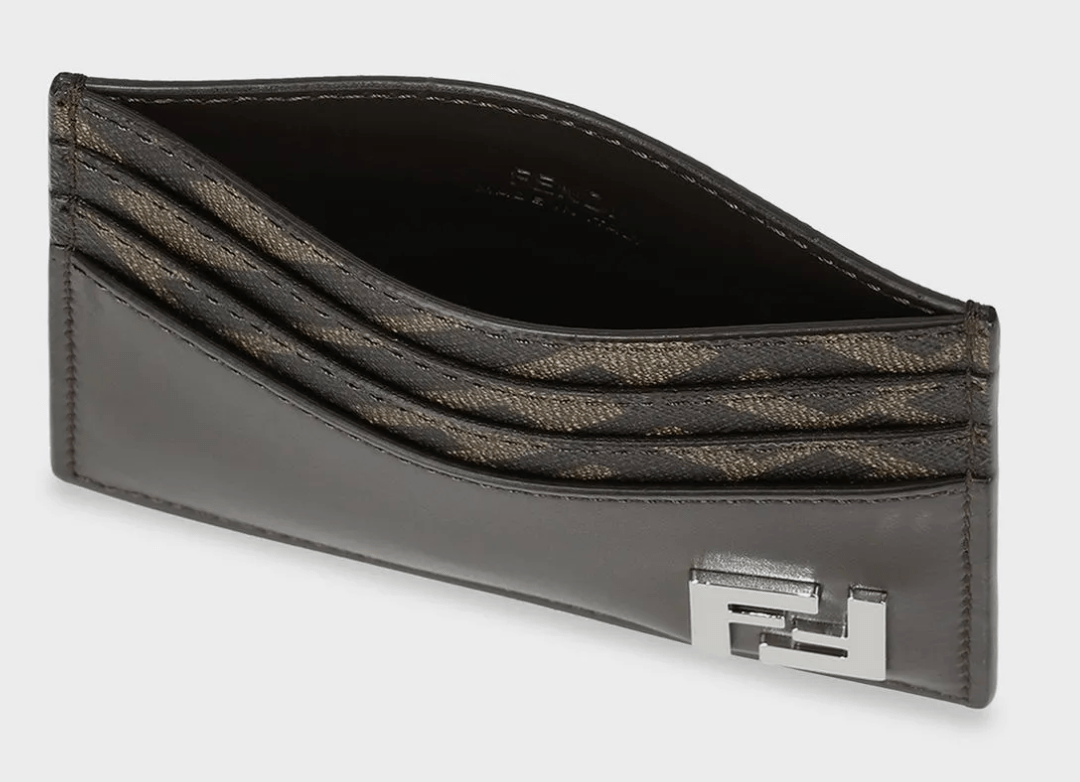 FF Squared Card Holder Leather Brown