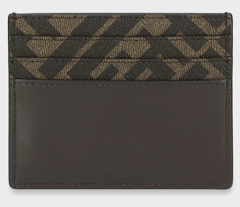 FF Squared Card Holder Leather Brown
